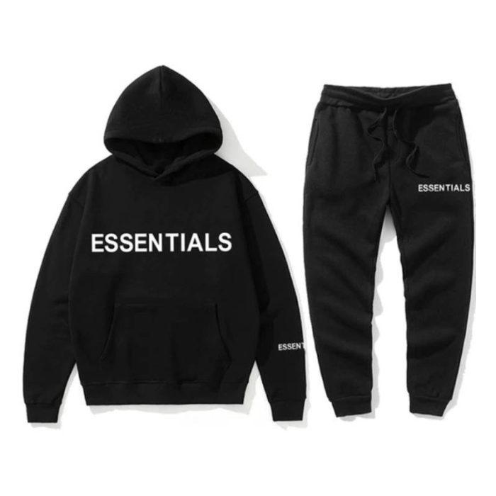 black essentials tracksuit