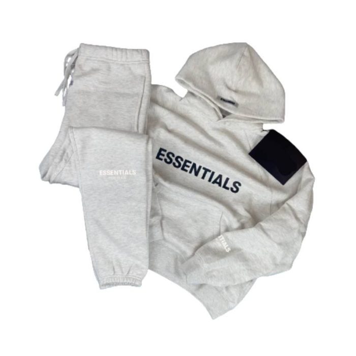 essentials grey tracksuit mens
