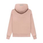 fear of god essentials pink hoodie