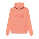 coral pink essentials hoodie