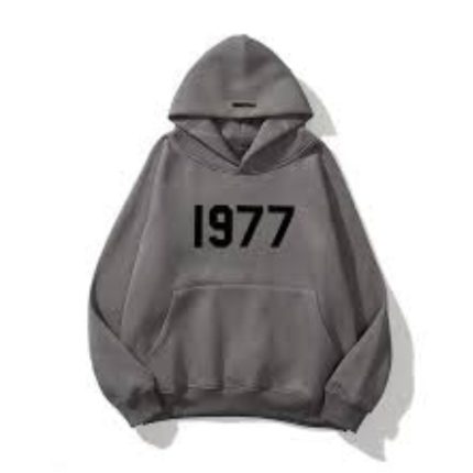 essentials hoodie 1977 grey
